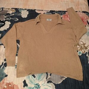 Old Navy Tan V-Neck Sweater